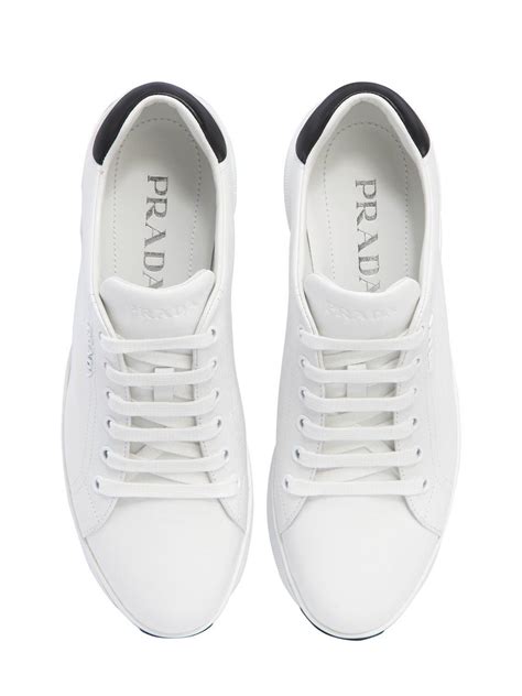 prada platform white sneakers|Prada platform sneakers sale.